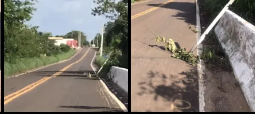 Ponte da Matrichã, localizada entre os municípios de Itaguatins e Sítio Novo, a poucos metros da zona urbana de Itaguatins, no norte do Tocantins, apresenta sinais preocupantes de comprometimento estrutural