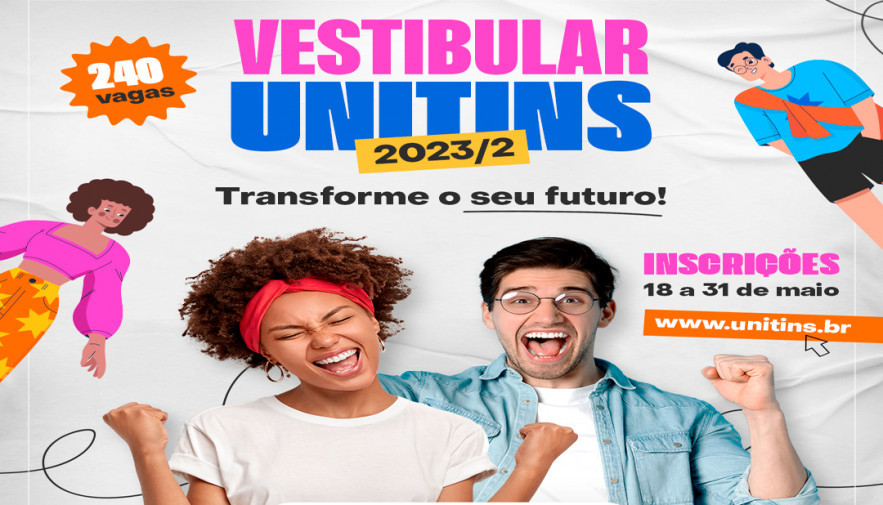 Inscrições para o Vestibular 2023/2 da Unitins prosseguem até 31 de maio