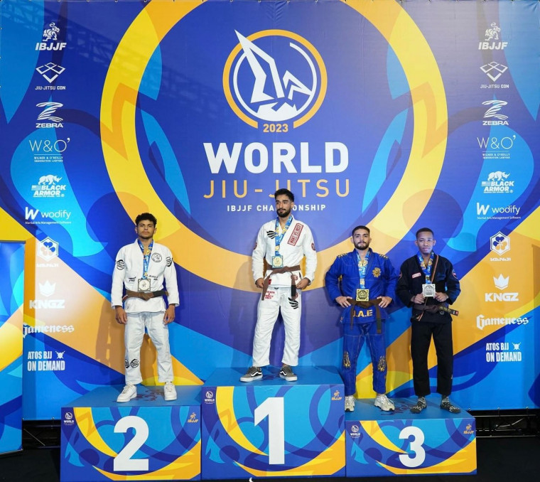 Jefferson Fagundes é o 1º tocantinense na história do jiu-jitsu a subir no pódio mundial da IBJJF