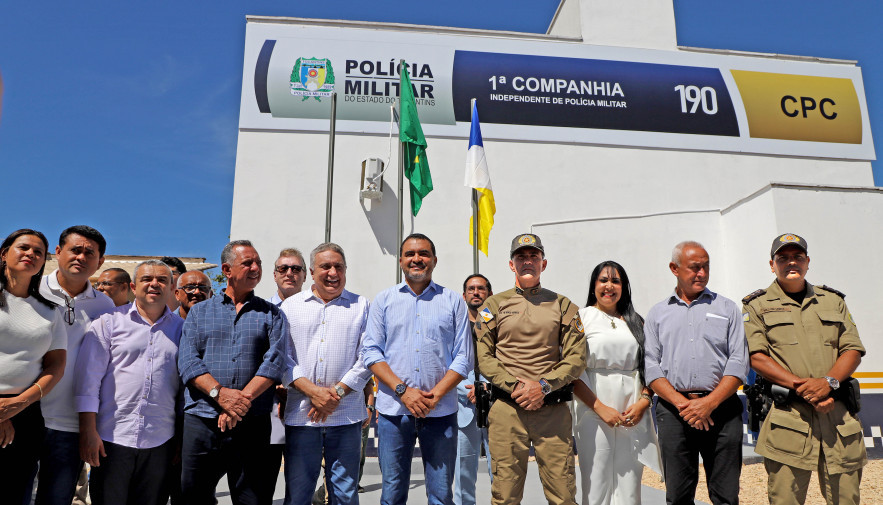 Governador Wanderlei Barbosa inaugura Companhia da Polícia Militar em Luzimangues e aumenta efetivo na região