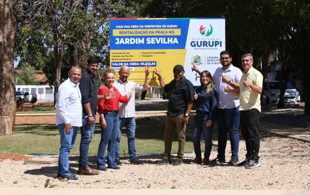 Prefeita Josi Nunes visita obras de revitalização de praças em Gurupi